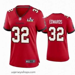 Sensational Mike Edwards Buccaneers Red Super Bowl Lv Game Jersey