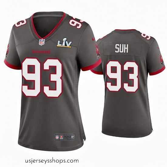 Sensational Ndamukong Suh Buccaneers Pewter Super Bowl Lv Game Jersey