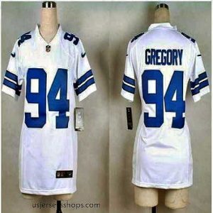 Breathtaking New Cowboys #94 Randy Gregory White Stitched NFL Elite Jersey