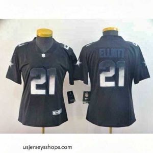 Alluring Nike Cowboys 21 Ezekiel Elliott Black Arch Smoke Vapor Untouchable Limited Jersey