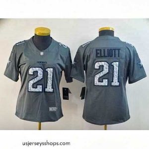 Captivating Nike Cowboys 21 Ezekiel Elliott Gray Camo Vapor Untouchable Limited Jersey