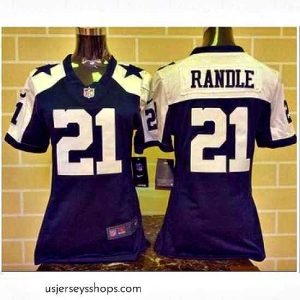 Alluring Nike Cowboys #21 Joseph Randle Navy Blue Thanksgiving Throwback Stitched NFL Elite Jersey