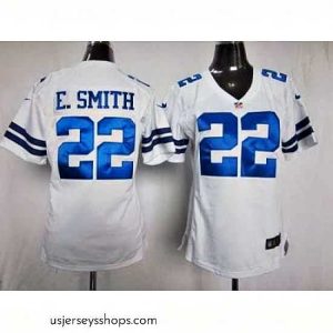 Stellar Nike Dallas Cowboys 22 E.SMITH White NFL Jerseys