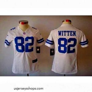Magnificent Nike Dallas Cowboys 82# Witten White Color[Women's NIKE LIMITED Jersey]