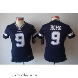 Glamorous Nike Dallas Cowboys 9# Tony Romo Blue Color[Women's NIKE LIMITED Jersey]