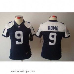 Magnificent Nike Dallas Cowboys 9# Tony Romo Blue[Thanksgiving LIMITED Jersey]