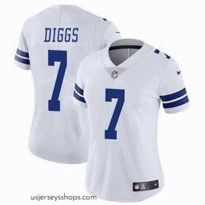 Stellar Nike Dallas Cowboys Trevon Diggs #7 White Vapor Limited Jersey