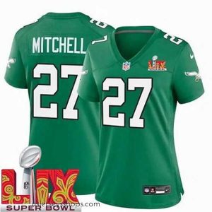 Enchanting Philadelphia Eagles Quinyon Mitchell #27 Kelly Green 2024 2025 Super Bowl LIX F.U.S.E Stitched NFL Jersey