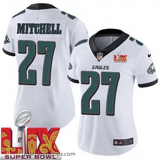 Stunning Philadelphia Eagles Quinyon Mitchell #27 White 2024 2025 Super Bowl LIX F.U.S.E Stitched NFL Jersey