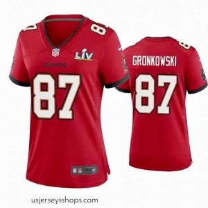 Stunning Rob Gronkowski Buccaneers Red Super Bowl Lv Game Jersey