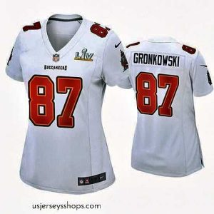 Alluring Rob Gronkowski Buccaneers White Super Bowl Lv Game Fashion Jersey