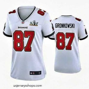 Exquisite Rob Gronkowski Buccaneers White Super Bowl Lv Game Jersey