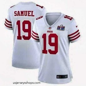 Breathtaking San Francisco 49ers 19 Deebo Samuel White 2023 F.U.S.E   Vapor Untouchable Limited Stitched Football 2024 Super Bowl LVIII Jersey