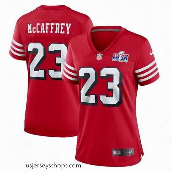 Magnificent San Francisco 49ers 23 Christian McCaffrey New Red 2023 F.U.S.E Vapor Untouchable Limited Stitched Football 2024 Super Bowl LVIII Jersey