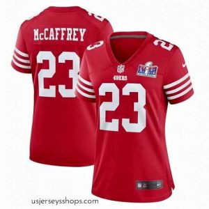 Exquisite San Francisco 49ers 23 Christian McCaffrey Red 2023 F.U.S.E  Vapor Untouchable Limited Stitched Football 2024 Super Bowl LVIII Jersey
