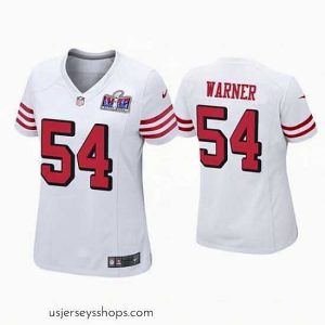 Stunning San Francisco 49ers 54 Fred Warner White Throwback  Vapor Untouchable Limited Stitched Football 2024 Super Bowl LVIII Jersey