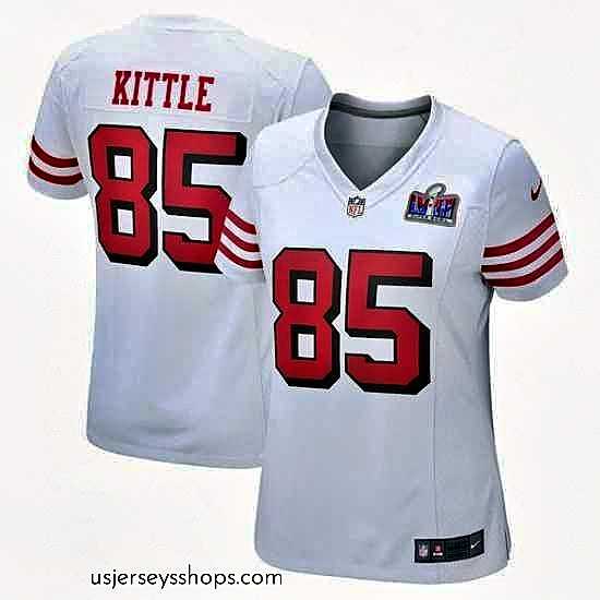 Magnificent San Francisco 49ers 85 George Kittle New White 2023 F.U.S.E Vapor Untouchable Limited Stitched Football 2024 Super Bowl LVIII Jersey