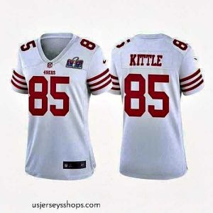 Exquisite San Francisco 49ers 85 George Kittle White 2023 F.U.S.E  Vapor Untouchable Limited Stitched Football 2024 Super Bowl LVIII Jersey