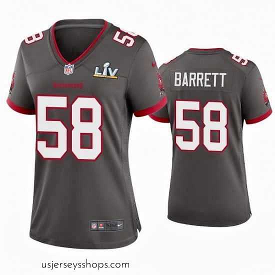 Stunning Shaquil Barrett Buccaneers Pewter Super Bowl Lv Game Jersey
