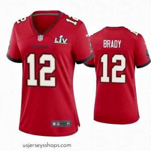 Exquisite Tom Brady Buccaneers Red Super Bowl Lv Game Jersey