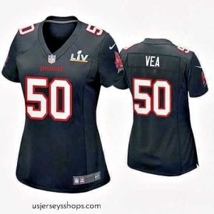 Stunning Vita Vea Buccaneers Black Super Bowl Lv Game Fashion Jersey