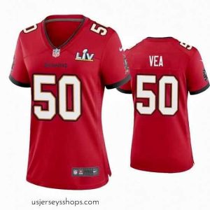 Stellar Vita Vea Buccaneers Red Super Bowl Lv Game Jersey