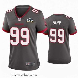 Captivating Warren Sapp Buccaneers Pewter Super Bowl Lv Game Jersey
