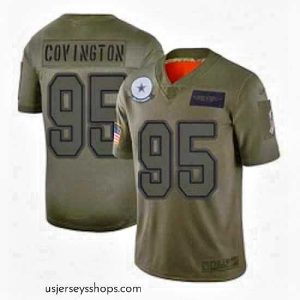 Exquisite Womens Dallas Cowboys 95 Christian Covington Limited Camo 2019 Salute to Service Football Jersey