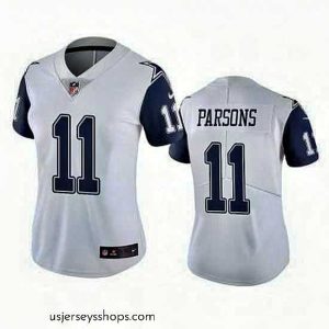 Glamorous Women's Dallas Cowboys Nike Micah Parsons #11 Thanksgivens White Jersey
