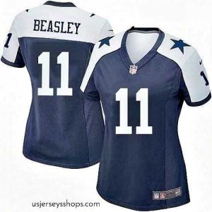 Breathtaking Womens Nike Dallas Cowboys 11 Cole Beasley Game Navy Blue Throwback Alternate NFL Jersey