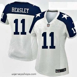 Breathtaking Womens Nike Dallas Cowboys 11 Cole Beasley Game White Throwback Alternate NFL Jersey