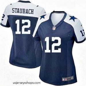 Enchanting Womens Nike Dallas Cowboys 12 Roger Staubach Game Navy Blue Throwback Alternate NFL Jersey