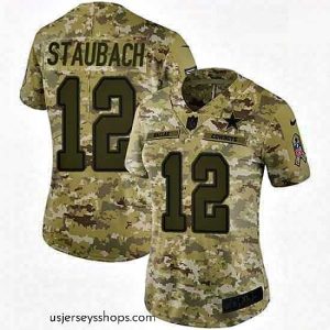Breathtaking Womens Nike Dallas Cowboys 12 Roger Staubach Limited Camo 2018 Salute to Service NFL Jersey