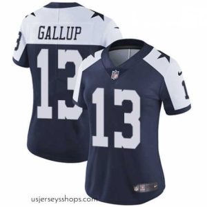 Alluring Womens Nike Dallas Cowboys 13 Michael Gallup Navy Blue Throwback Alternate Vapor Untouchable Elite Player NFL Jersey