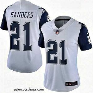 Magnificent Womens Nike Dallas Cowboys 21 Deion Sanders Limited White Rush Vapor Untouchable NFL Jersey