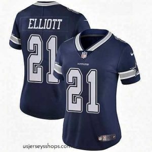 Exquisite Womens Nike Dallas Cowboys 21 Ezekiel Elliott Navy Blue Team Color Vapor Untouchable Limited Player NFL Jersey
