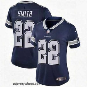Captivating Womens Nike Dallas Cowboys 22 Emmitt Smith Elite Navy Blue Team Color NFL Jersey