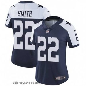 Captivating Womens Nike Dallas Cowboys 22 Emmitt Smith Elite Navy Blue Throwback Alternate NFL Jersey