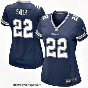 Alluring Womens Nike Dallas Cowboys 22 Emmitt Smith Game Navy Blue Team Color NFL Jersey