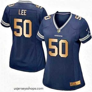 Breathtaking Womens Nike Dallas Cowboys 50 Sean Lee Elite NavyGold Team Color NFL Jersey