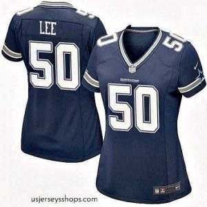 Exquisite Womens Nike Dallas Cowboys 50 Sean Lee Game Navy Blue Team Color NFL Jersey