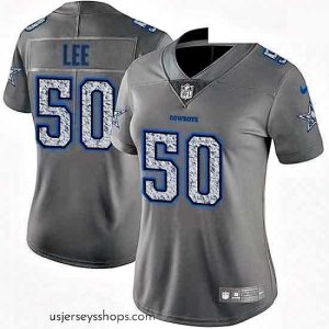 Alluring Womens Nike Dallas Cowboys 50 Sean Lee Gray Static Vapor Untouchable Limited NFL Jersey