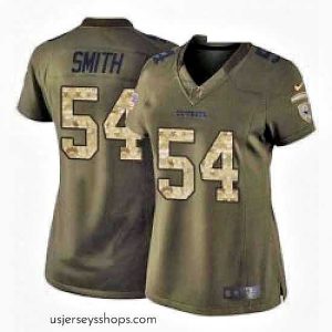 Magnificent Womens Nike Dallas Cowboys 54 Jaylon Smith Elite Green Salute to Service NFL Jersey