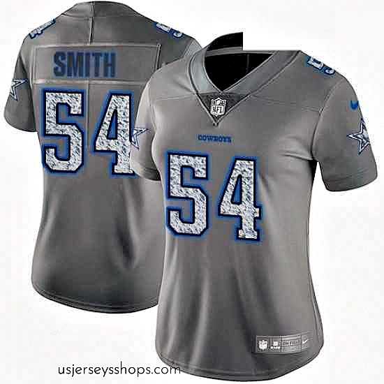 Breathtaking Womens Nike Dallas Cowboys 54 Jaylon Smith Gray Static Vapor Untouchable Limited NFL Jersey