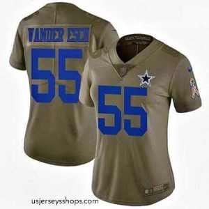 Magnificent Womens Nike Dallas Cowboys 55 Leighton Vander Esch Limited Olive 2017 Salute to Service NFL Jersey