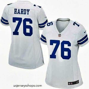 Stellar Womens Nike Dallas Cowboys #76 Greg Hardy Game White NFL Jersey