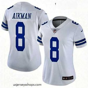 Alluring Womens Nike Dallas Cowboys 8 Troy Aikman White Vapor Untouchable Limited Player NFL Jersey