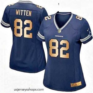 Exquisite Womens Nike Dallas Cowboys 82 Jason Witten Elite NavyGold Team Color NFL Jersey