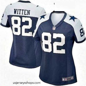 Magnificent Womens Nike Dallas Cowboys 82 Jason Witten Game Navy Blue Throwback Alternate NFL Jersey