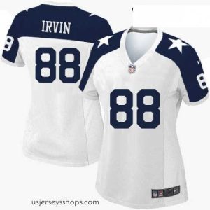 Alluring Womens Nike Dallas Cowboys 88 Michael Irvin Elite White Throwback Alternate NFL Jersey